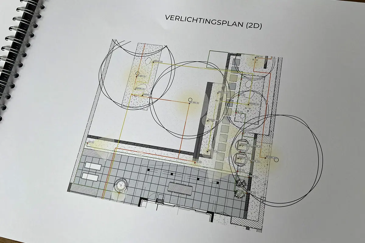 Tuinontwerp verlichtingsplan Bindels Buiten Beleving